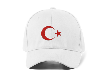 Ay Yıldız Nakışlı Beyaz Spor Unisex Şapka A+ Kalite Ürün