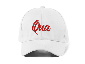 Qua Nakışlı Beyaz Spor Unisex Şapka A+ Kalite Ürün