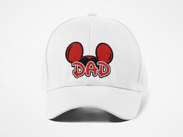 Mickey Dad Nakışlı Beyaz Spor Unisex Şapka A+ Kalite Ürün