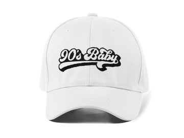 90's Baby Nakışlı Beyaz Spor Unisex Şapka A+ Kalite Ürün