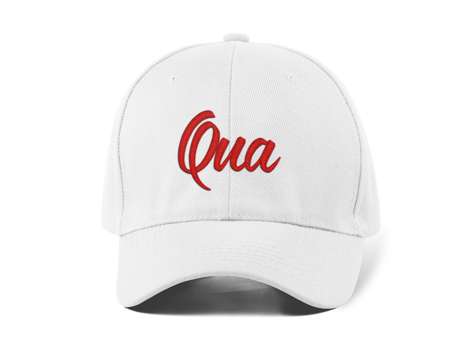 Qua Nakışlı Beyaz Spor Unisex Şapka A+ Kalite Ürün