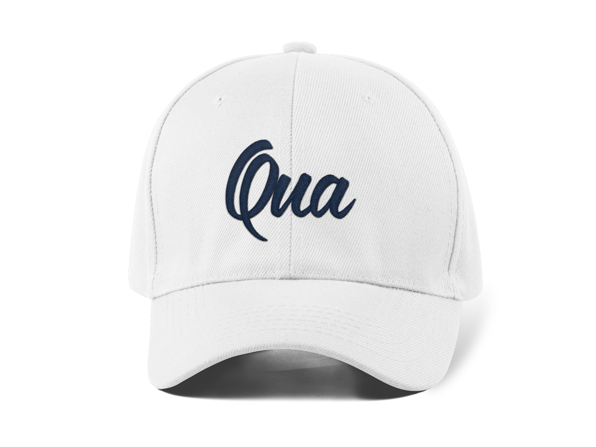 Qua Nakışlı Beyaz Spor Unisex Şapka A+ Kalite Ürün