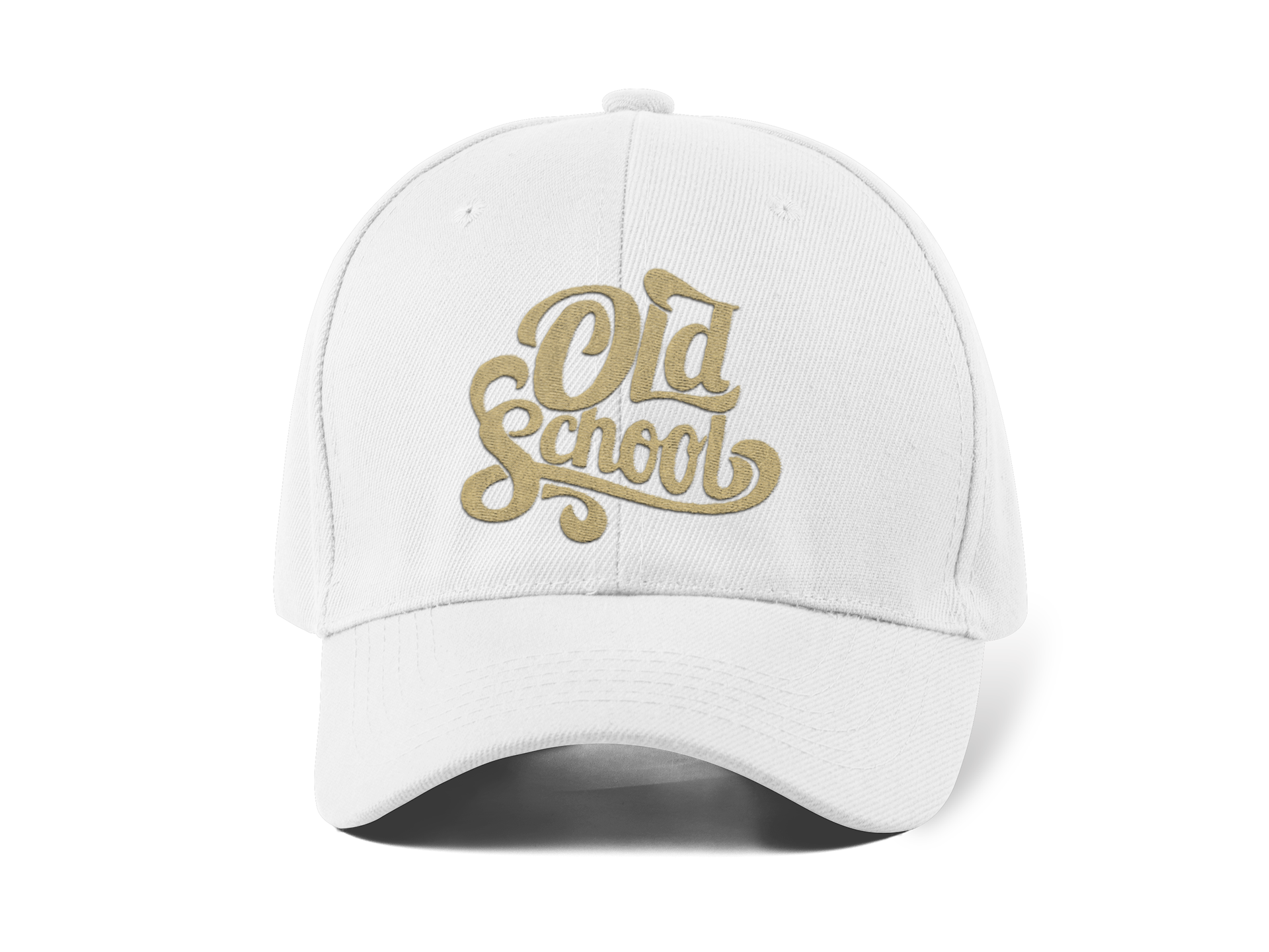 Old School Nakışlı Beyaz Spor Unisex Şapka A+ Kalite Ürün