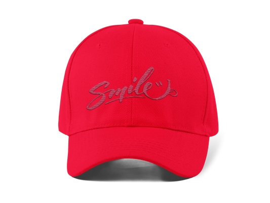 Smile Nakışlı Beyaz Spor Unisex Şapka A+ Kalite Ürün